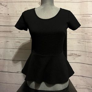 Black peplum top